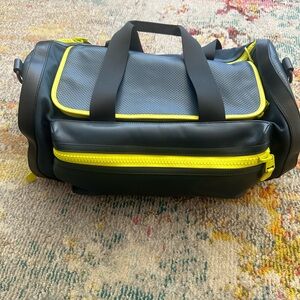 Coach Duffel Bag Blue with Yellow Trim